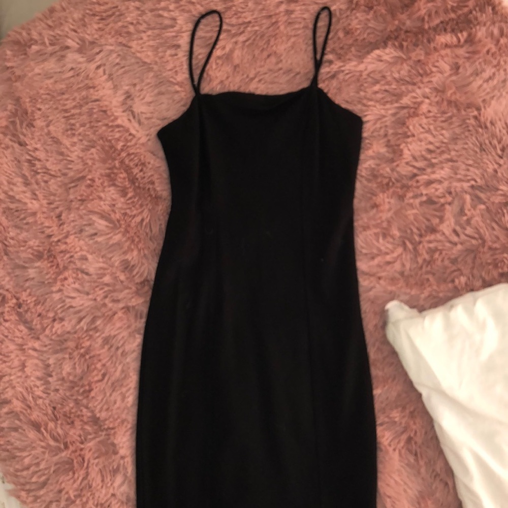Trendy Instagram Baddie Black Dress